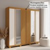 Guarda-Roupa Casal Eliza 6 Portas 6 Gavetas com Espelho 100% Mdf Cinamomo/Off White - Acp Móveis