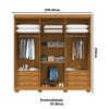 Guarda-Roupa Casal Eliza 6 Portas 6 Gavetas com Espelho 100% Mdf Cinamomo - Acp Móveis