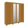 Guarda-Roupa Casal Eliza 6 Portas 6 Gavetas com Espelho 100% Mdf Cinamomo - Acp Móveis