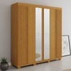 Guarda-Roupa Casal Eliza 6 Portas 6 Gavetas com Espelho 100% Mdf Cinamomo - Acp Móveis