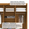 Guarda-Roupa Casal Eliza 6 Portas 6 Gavetas com Espelho 100% Mdf Cinamomo - Acp Móveis