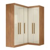 Guarda-Roupa Solteiro Modulado German 5 Portas Cinamomo/Off White - Maxel