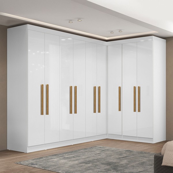 Guarda-Roupa Modulado German 9 Portas 2 Gavetas Branco - Maxel