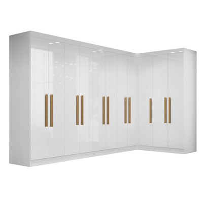 Guarda-Roupa Modulado German 11 Portas 4 Gavetas Branco - Maxel