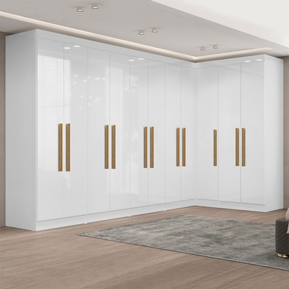 Guarda-Roupa Modulado German 11 Portas 4 Gavetas Branco - Maxel