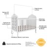 Berço Elô Minicama 3 em 1 com Capitonê 100% Mdf Branco Brilho/Corino Branco - Móveis Peroba