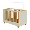 Berço Zuri Minicama 4 em 1 Americano 100% Mdf Off White/Amêndoa - Móveis Peroba