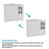 Cômoda Infantil Elô 1 Porta 4 Gavetas 100% Mdf 4463 Branco Brilho - Móveis Peroba