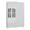 Guarda-Roupa Infantil Elô 4 Portas 4 Gavetas 100% Mdf 4460 Branco Brilho - Móveis Peroba