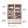 Guarda-Roupa Infantil Elô 4 Portas 4 Gavetas 100% Mdf 4460 Branco Brilho/Amêndoa - Móveis Peroba