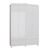 Guarda-Roupa Infantil Elô 4 Portas 4 Gavetas 100% Mdf Branco Brilho - Móveis Peroba