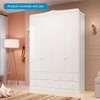Guarda-Roupa Infantil Elô 4 Portas 4 Gavetas 100% Mdf Branco Brilho - Móveis Peroba