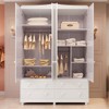 Guarda-Roupa Infantil Elô 4 Portas 4 Gavetas 100% Mdf Branco Brilho - Móveis Peroba