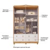 Guarda-Roupa Infantil Elô 4 Portas 4 Gavetas 100% Mdf Branco Brilho/Amêndoa - Móveis Peroba
