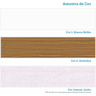 Guarda-Roupa Infantil Elô 4 Portas 4 Gavetas 100% Mdf Branco Brilho/Amêndoa - Móveis Peroba
