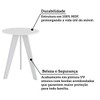 Mesa Infantil Retrô 54 Cm 100% Mdf Branco Brilho - Móveis Peroba