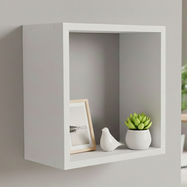 Nicho Organizador Decor 100% Mdf Branco Brilho - Móveis Peroba