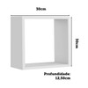 Nicho Organizador Decor 100% Mdf Branco Brilho - Móveis Peroba