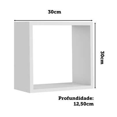 Nicho Organizador Decor 100% Mdf Branco Brilho - Móveis Peroba