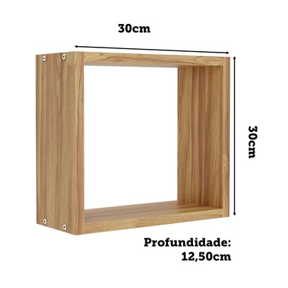 Nicho Organizador Decor 100% Mdf Amêndoa - Móveis Peroba
