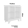 Nicho Organizador Retrô 4 Nichos 100% Mdf Branco Brilho - Móveis Peroba