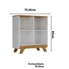 Nicho Organizador Retrô 4 Nichos 100% Mdf Branco Brilho/Amêndoa - Móveis Peroba