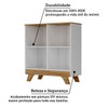 Nicho Organizador Retrô 4 Nichos 100% Mdf Branco Brilho/Amêndoa - Móveis Peroba