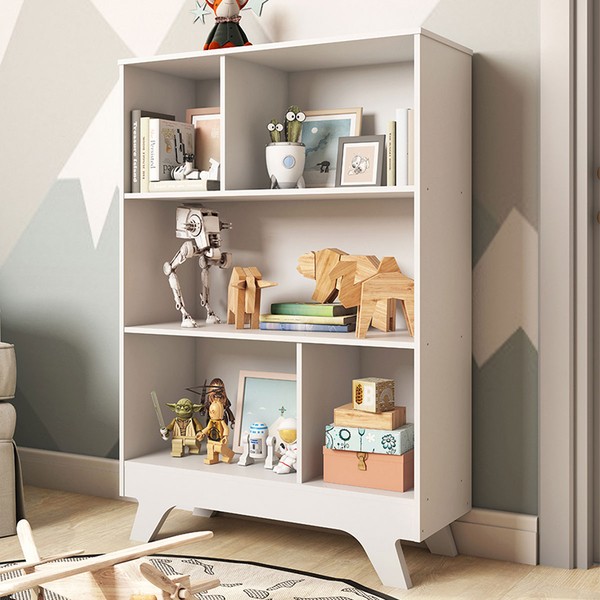 Nicho Organizador Retrô 5 Nichos 100% Mdf Branco Brilho - Móveis Peroba