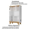 Nicho Organizador Retrô 5 Nichos 100% Mdf Branco Brilho/Amêndoa - Móveis Peroba