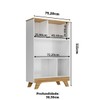 Nicho Organizador Retrô 5 Nichos 100% Mdf Branco Brilho/Amêndoa - Móveis Peroba