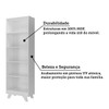 Estante para Livros Retrô 4 Prateleiras 100% Mdf Branco Brilho - Móveis Peroba