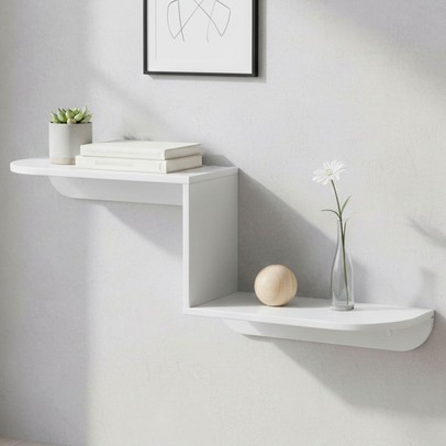 Prateleira Decor 93 Cm 100% Mdf Branco Brilho - Móveis Peroba