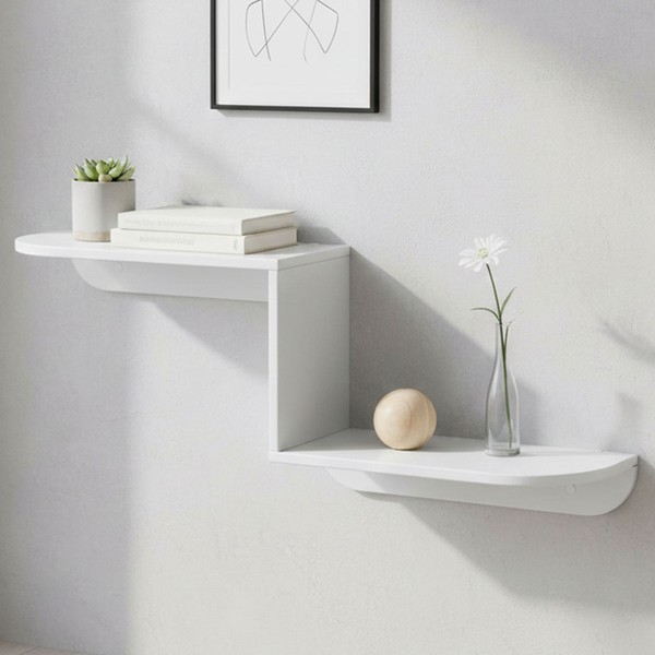 Prateleira Decor 93 Cm 100% Mdf Branco Brilho - Móveis Peroba