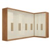 Guarda-Roupa Modulado German 11 Portas 4 Gavetas Cinamomo/Off White - Maxel