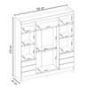 Guarda-Roupa Casal Roma 4 Portas 6 Gavetas Amêndola/Off White - Demobile