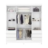 Guarda-Roupa Casal Roma 4 Portas 6 Gavetas Branco - Demobile