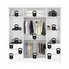 Guarda-Roupa Casal Roma 4 Portas 6 Gavetas Branco - Demobile