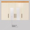 Guarda-Roupa Casal Roma 4 Portas 6 Gavetas Cinamomo/Off White - Demobile