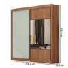 Guarda-Roupa Casal Alpe Devero 2 Portas 8 Gavetas 100% Mdf com Espelho Cumaru/Fendi - Pnr Móveis
