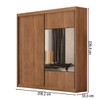 Guarda-Roupa Casal Alpe Devero 2 Portas 8 Gavetas 100% Mdf com Espelho Cumaru - Pnr Móveis