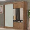 Guarda-Roupa Casal Alpe Devero 2 Portas 6 Gavetas 100% Mdf com Espelho Cumaru/Fendi - Pnr Móveis