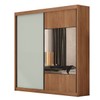 Guarda-Roupa Casal Alpe Devero 2 Portas 6 Gavetas 100% Mdf com Espelho Cumaru/Fendi - Pnr Móveis