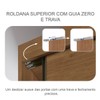 Guarda-Roupa Casal Alpe Devero 2 Portas 6 Gavetas 100% Mdf com Espelho Cumaru/Fendi - Pnr Móveis