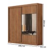 Guarda-Roupa Casal Alpe Devero 2 Portas 6 Gavetas 100% Mdf com Espelho Cumaru - Pnr Móveis