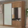 Guarda-Roupa Casal Alpe Devero 2 Portas 4 Gavetas 100% Mdf com Espelho Cumaru/Fendi - Pnr Móveis
