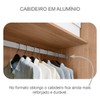 Guarda-Roupa Casal Alpe Devero 2 Portas 4 Gavetas 100% Mdf com Espelho Cumaru/Fendi - Pnr Móveis