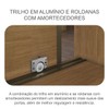 Guarda-Roupa Casal Alpe Devero 2 Portas 4 Gavetas 100% Mdf com Espelho Cumaru/Fendi - Pnr Móveis