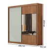 Guarda-Roupa Casal Alpe Devero 2 Portas 4 Gavetas 100% Mdf com Espelho Cumaru/Fendi - Pnr Móveis