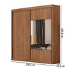 Guarda-Roupa Casal Alpe Devero 2 Portas 4 Gavetas 100% Mdf com Espelho Cumaru - Pnr Móveis