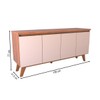 Balcão Buffet Safira Avanti 4 Portas Mel/Off White - Panorama Móveis